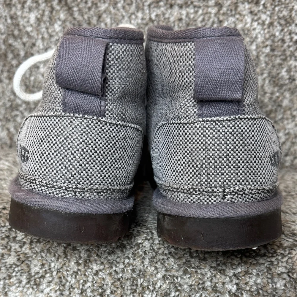 UGG Neumel Men’s Gray Fur Lined Lace Up Chukka Boot Size 9‎